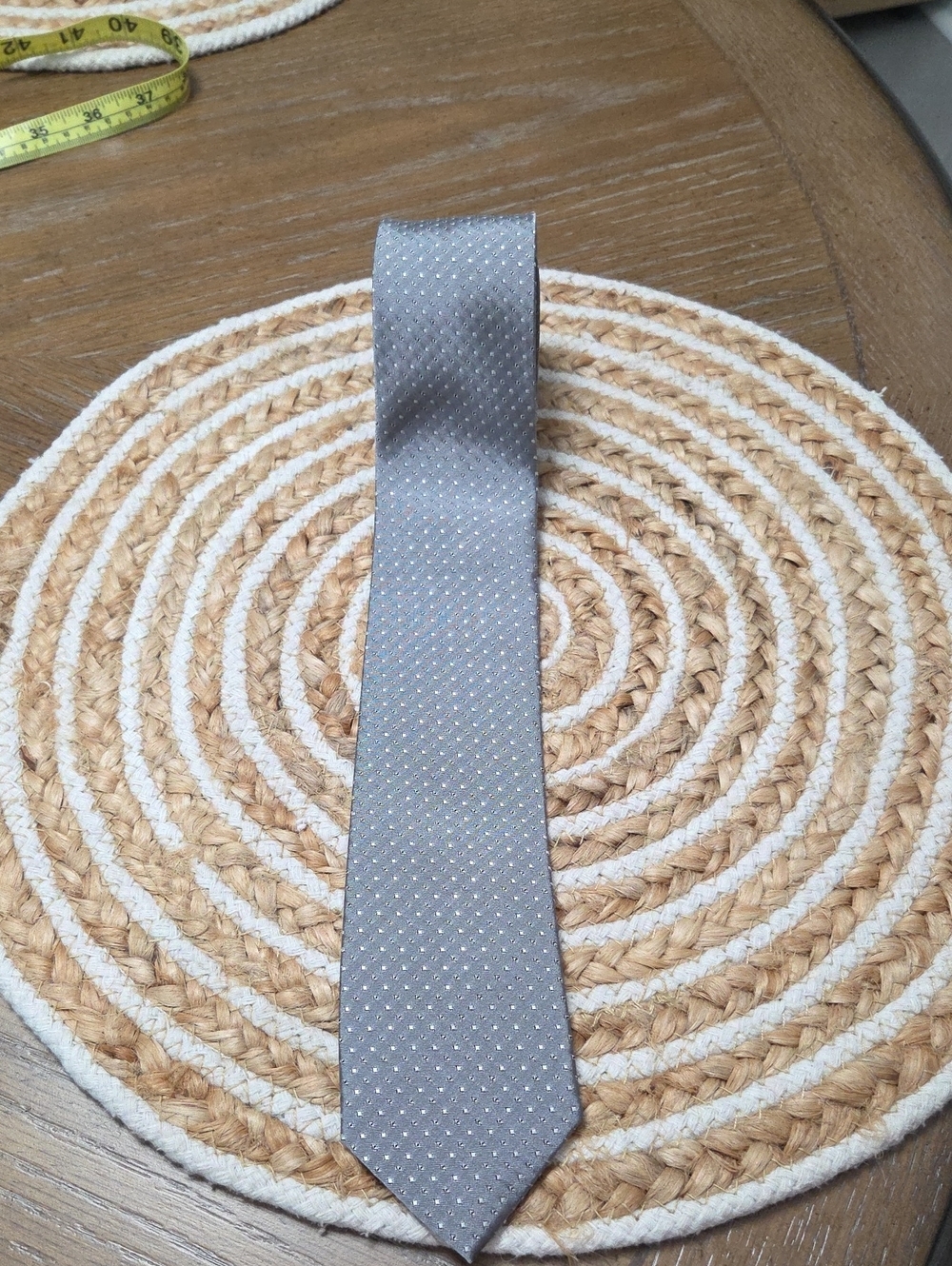 Bespoke Grey Microdot Mens Dress Tie 2.5x59